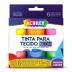 Tinta para Tecido 15ml c/6 cores Neon Acrilex 04006