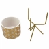 Cachepot Decorativo Com Suporte Dourado Moment CB1697